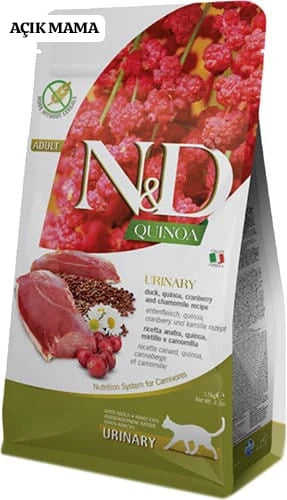 N&D Quinoa Urinary Ördekli Yetişkin Kedi Maması 1.5 kg