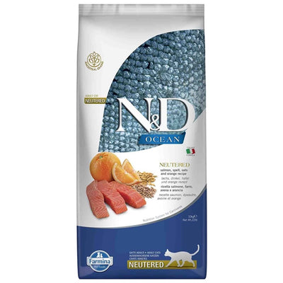 N&D Ocean Düşük Tahıllı Morina Balıklı ve Portakallı Yetişkin Kedi Maması 10 kg