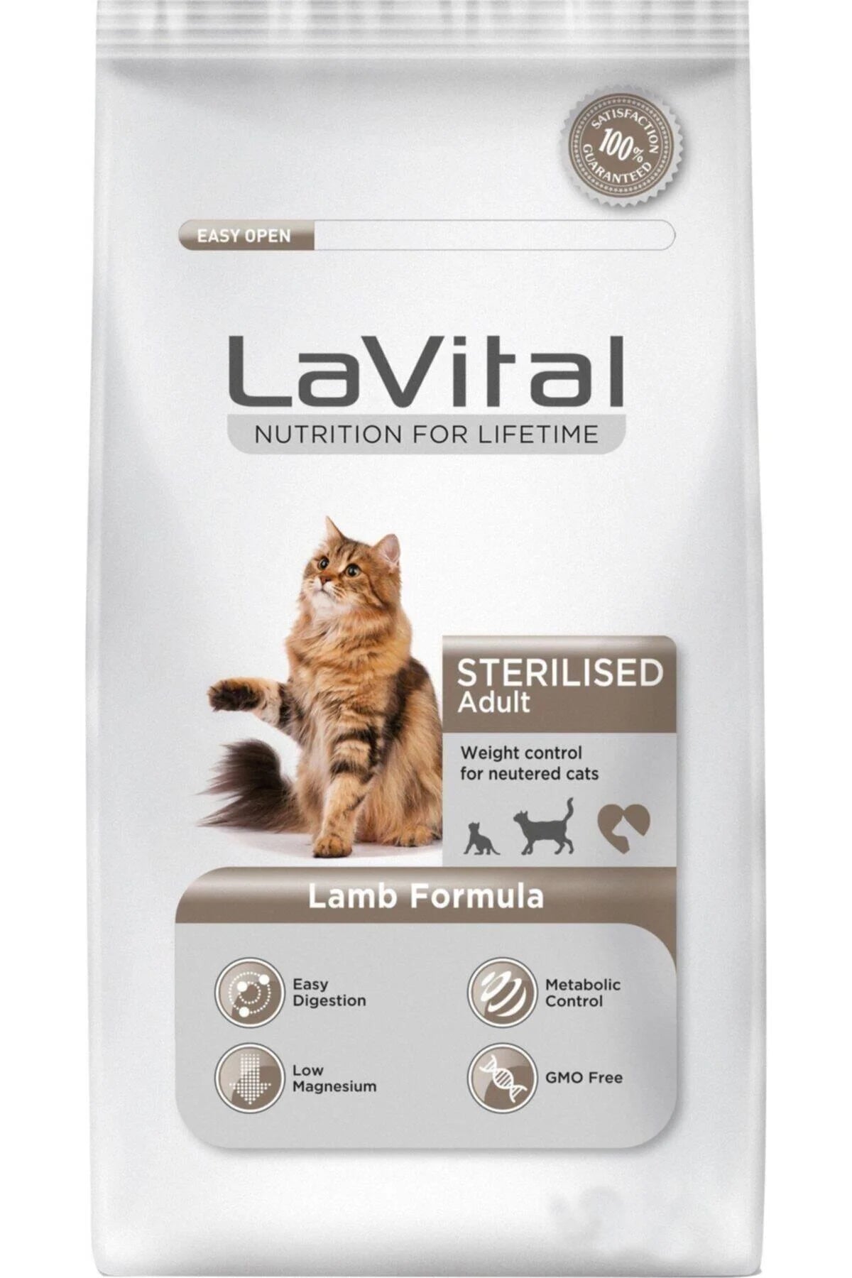 LaVital Kuzu Etli Kısırlaştırılmış Yetişkin Kedi Maması 12 kg