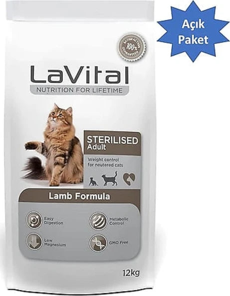 LaVital Kuzu Etli Kısırlaştırılmış Yetişkin Kedi Maması 8 kg