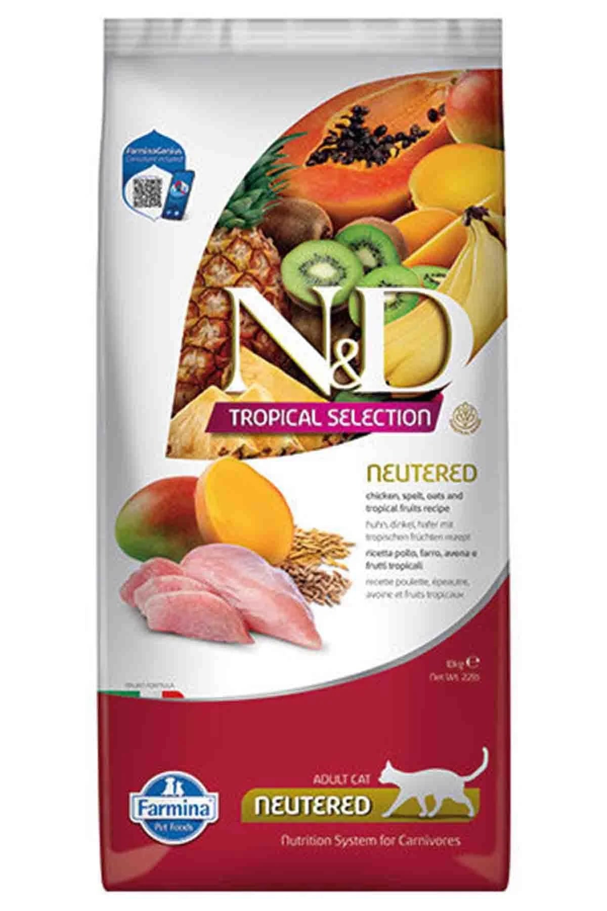 N&D Tropical Selection Tavuk Etli Kısırlaştırılmış Yetişkin Kedi Maması 5 kg