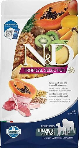 N&D Tropical Selection Kuzu Etli Orta ve Büyük Irk Yetişkin Köpek Maması 10 kg