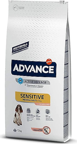 Advance Medium & Maxi Sensitive Somonlu 12 kg Yetişkin Köpek Maması