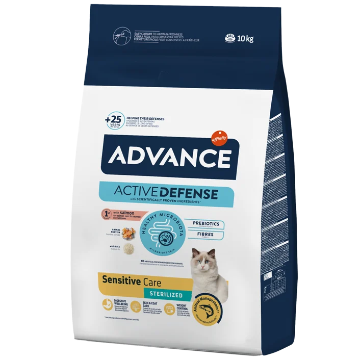 Advance Sensitive Sterilised Somonlu Kısırlaştırılmış Yetişkin Kedi Maması 3 kg