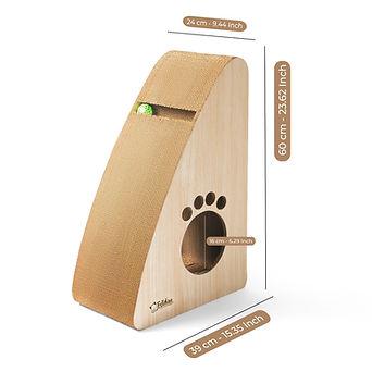 Felidae kedi tırmalama kanepesi CS7 - XLarge (Light Wood)