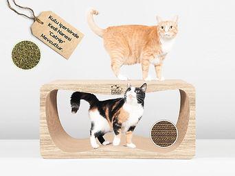 Felidae Oluklu Mukavva, Kedi Tırmalama Kanepesi – Yatay Tırmalama CS8 - X-Large (Light Wood)