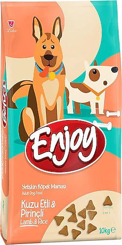 Enjoy Kuzu Etli ve Pirinçli 10 kg Yetişkin Köpek Maması