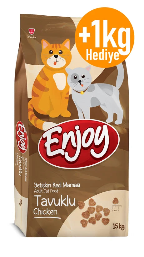 Enjoy Tavuklu Yetişkin Kedi Maması 15+1 kg