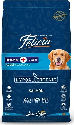 Felicia Medium & Large Somonlu 15 kg Orta ve Büyük Irk Yetişkin Köpek Maması