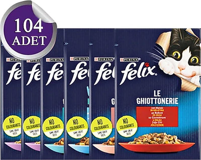 Felix Karışık 85 gr 104'lü Yetişkin Kedi Yaş Maması