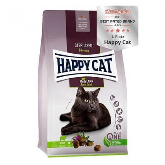 Happy Cat Sterilised Wide Lamm Kuzulu Kısır Kedi Maması 10 kg
