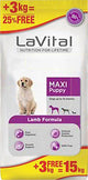 LaVital Maxi Puppy Kuzu Etli 12 kg + 3 kg Büyük Irk Yavru Köpek Maması