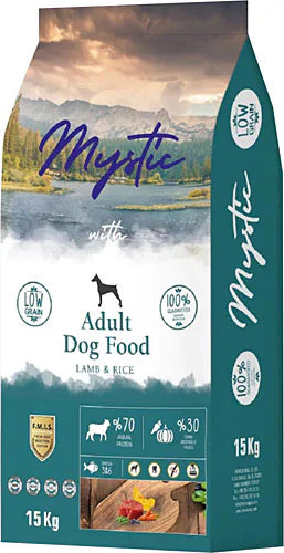 Mystic Az Tahıllı Kuzu Etli 15 kg Yetişkin Köpek Maması