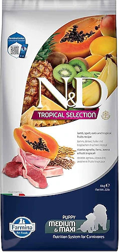 N&D Tropical Selection Kuzu Etli 10 kg Orta ve Büyük Irk Yavru Köpek Maması