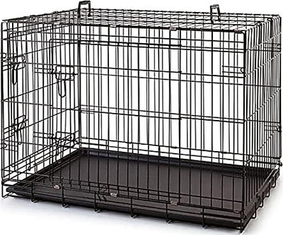 Metal Kedi Köpek Kafesi Siyah 107x71x78cm