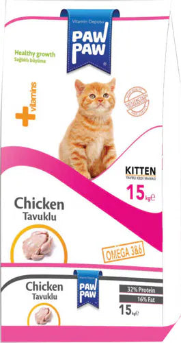 Paw Paw Kitten Tavuklu 15 kg Yavru Kedi Maması