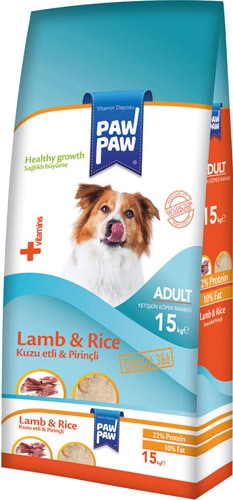 Paw Paw Kuzu Etli 15 kg Yetişkin Köpek Maması