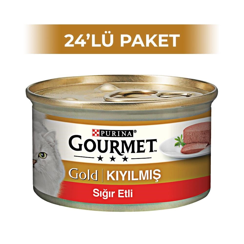 Purina Gourmet Gold Kıyılmış Sığır Etli 85 gr 24 Adet